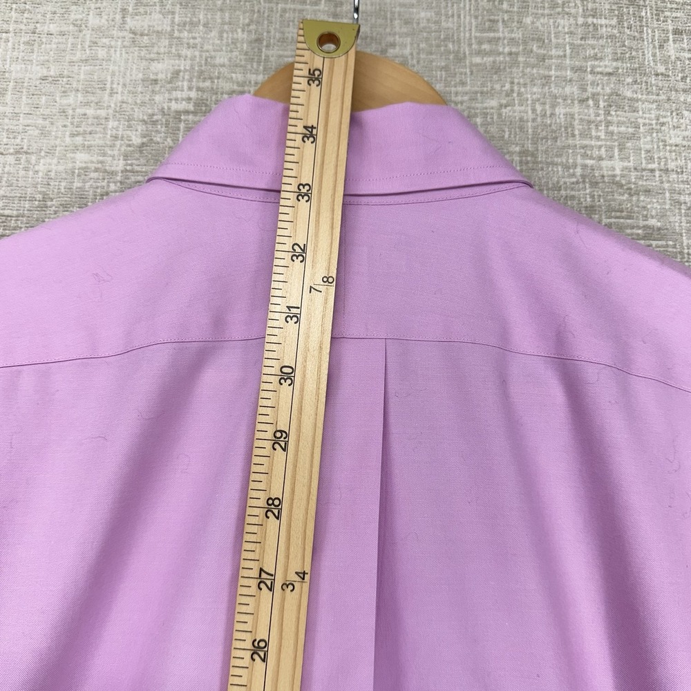 Lands' End Shirt Mens Large Pink Pinpoint Oxford Long Sleeve Button Down Dress - Picture 13 of 13